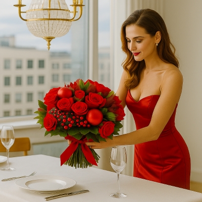 Red New Year's Bouquet