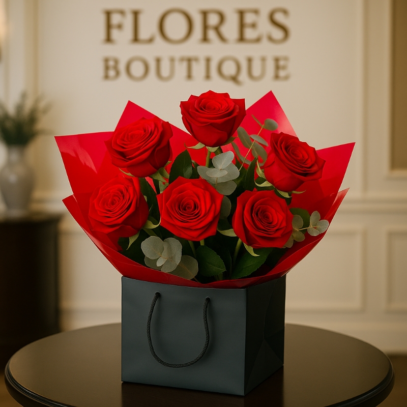 Six Red Roses Bouquet