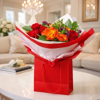 “Radiance Gift Bag Bouquet”