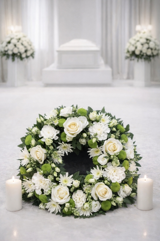 Eternal Peace White Wreath