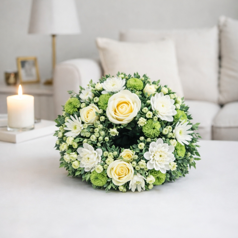 Pure Serenity Funeral Wreath