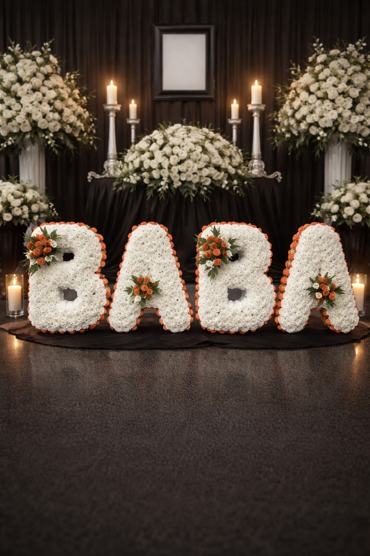 BABA Tribute Floral Letters