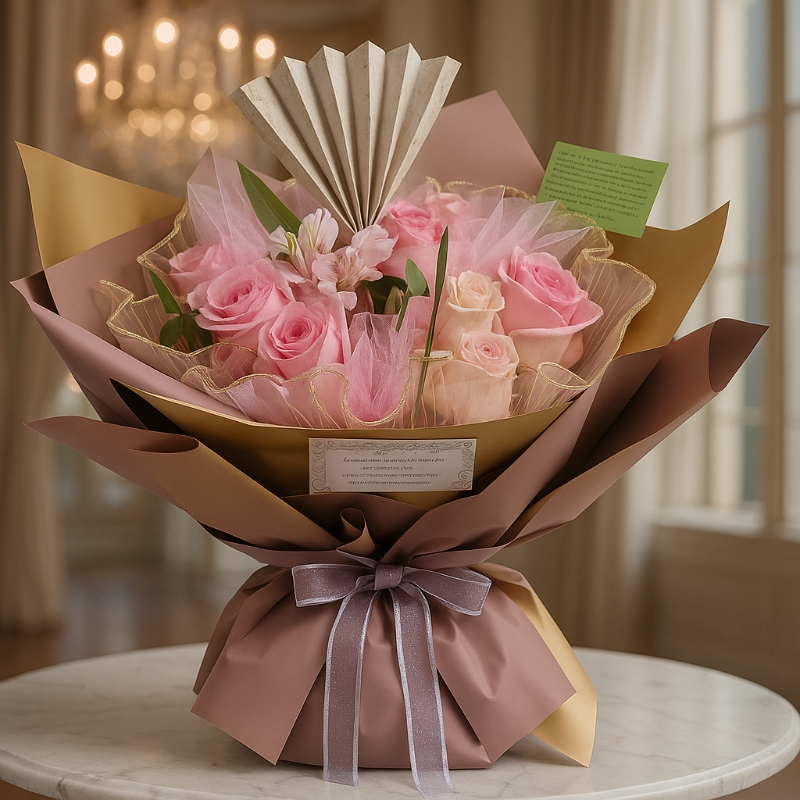 Chic Pink Bloom Bouquet