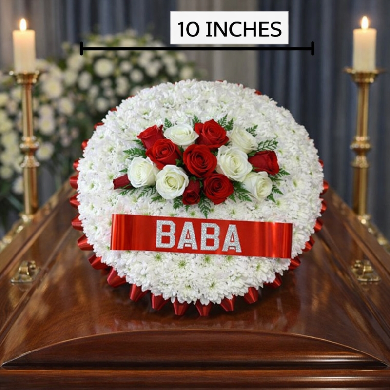 Classic Red & White Lettered Posy Pad