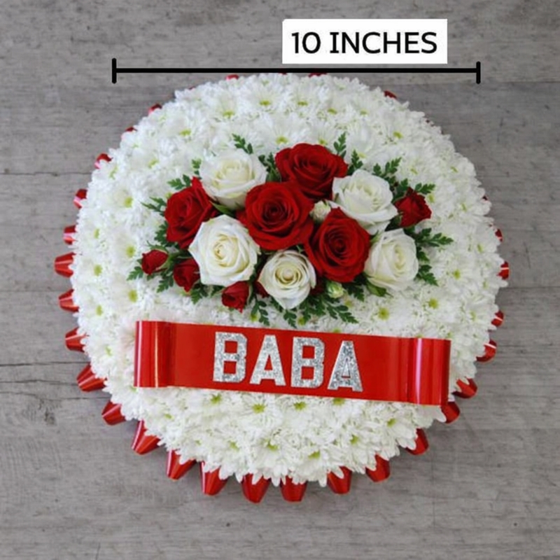 Classic Red & White Lettered Posy Pad