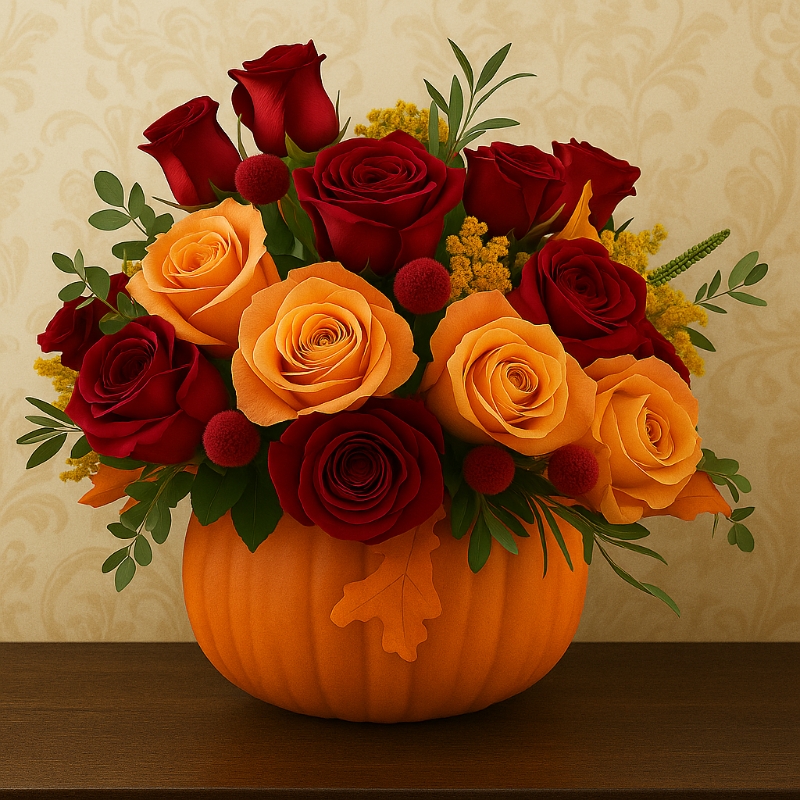 Halloween Pumpkin Floral Centerpiece