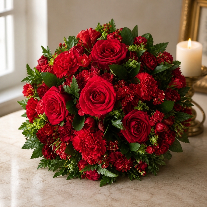 Red Velvet Posy Pad