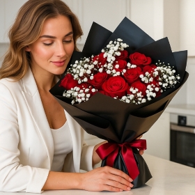 Life of Red Roses Bouquet