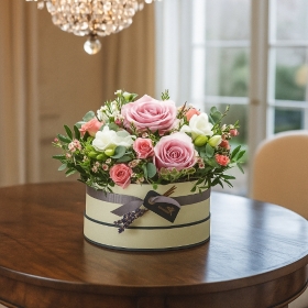 Elegant Pink Hat Box