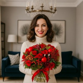 Red New Year's Bouquet