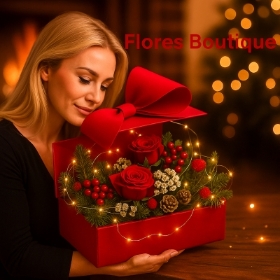 Elegant Red Rose Gift Box