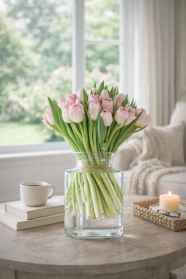 Blush Embrace pink tulips