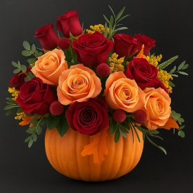 Halloween Pumpkin Floral Centerpiece