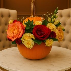 Vibrant Harvest Pumpkin Centerpiece