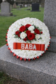Classic Red & White Lettered Posy Pad