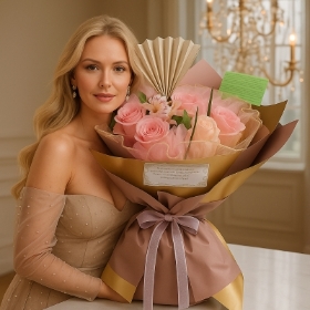 Chic Pink Bloom Bouquet