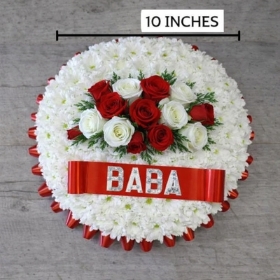 Classic Red & White Lettered Posy Pad
