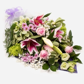 Funeral Flowers in Cellophane