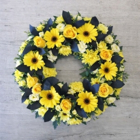 Golden Remembrance Funeral Wreath