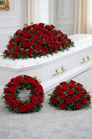 Graceful Farewell Collection – Red Rose Tribute