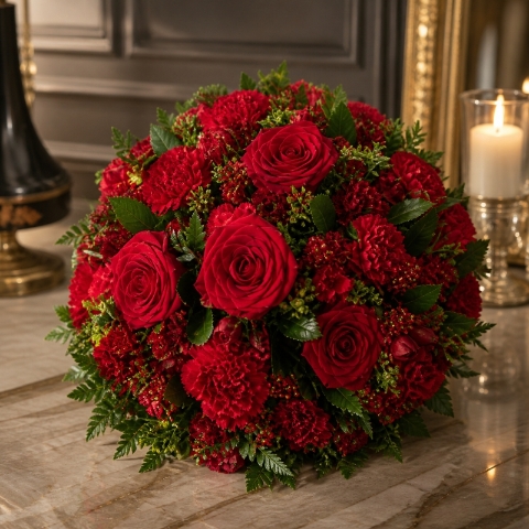 Red Velvet Posy Pad