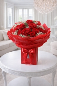 Romantic Elegance Red Rose Bouquet