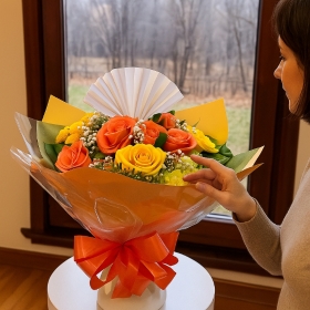 “Sunset Glow Bouquet”